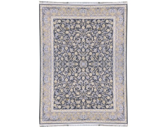 فرش 1200 شانه برجسته تراکم 3600 -کد 8109 -زمینه نقره ای 